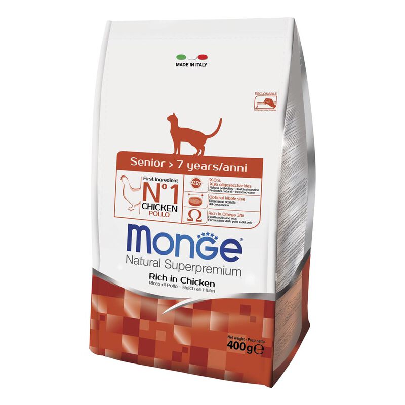 Monge Natural Superpremium Cat Senior Ricco di Pollo 400 gr