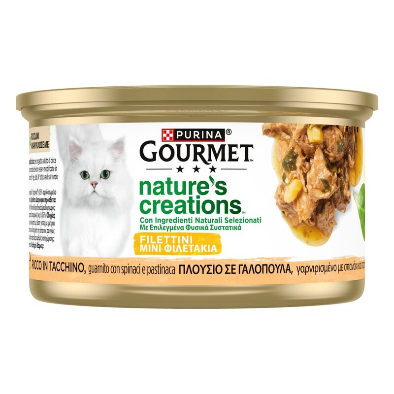 Gourmet Nature's Creations Cat Adult con Tacchino, spinaci e pastinaca 85 gr