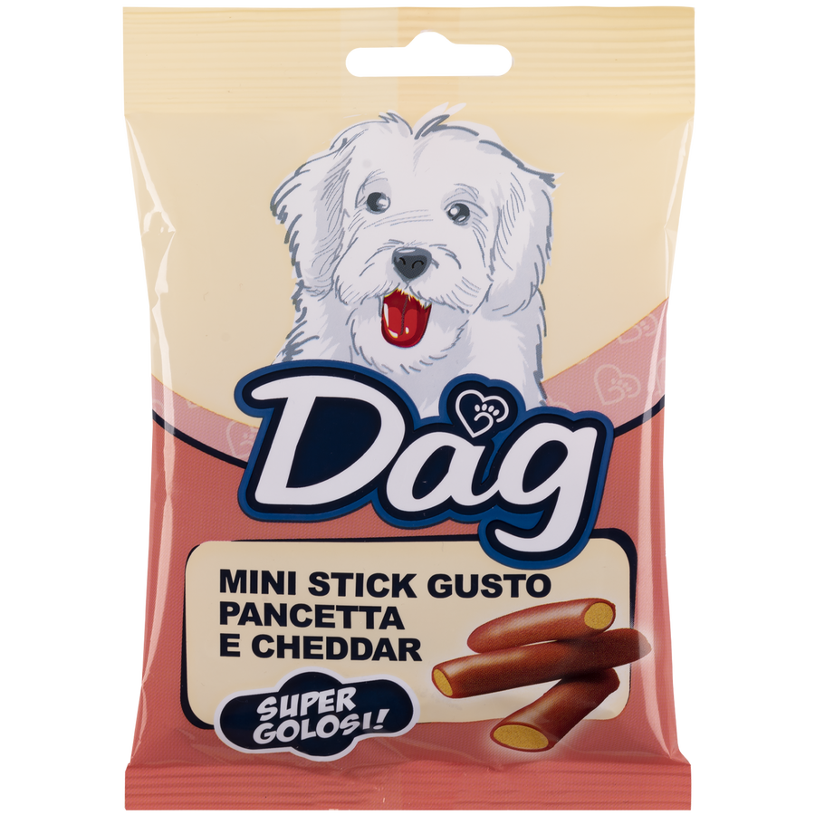 Dag Dog Mini Snack Stick Pancetta e Cheddar 50gr