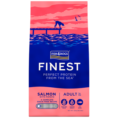Fish4dogs Finest Dog Adult Large Salmone 12 kg