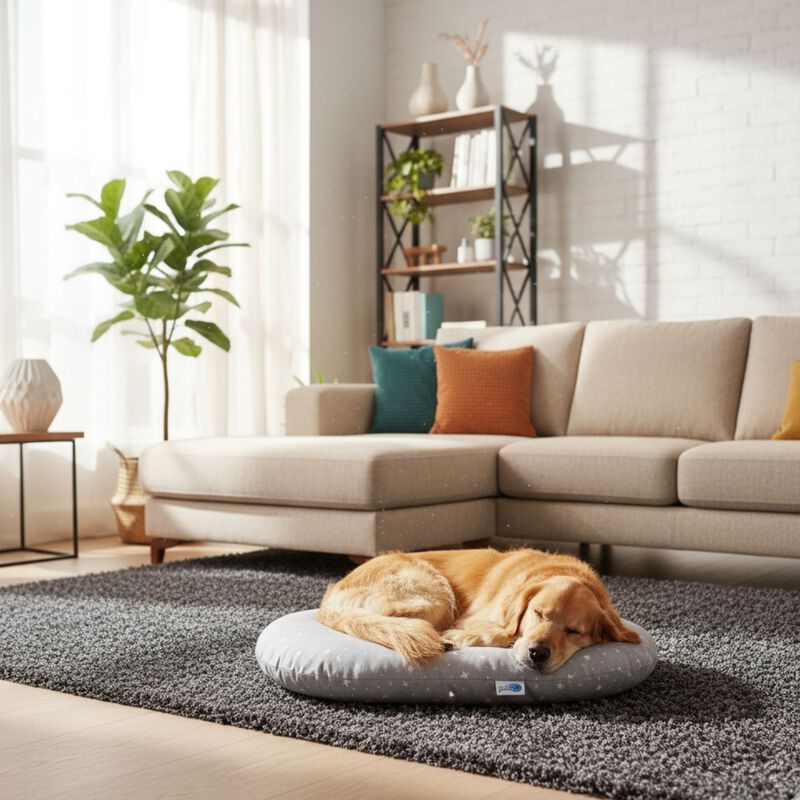 Petup Linea Cuccioli Cuscino Ovale Cielo 90x60 cm