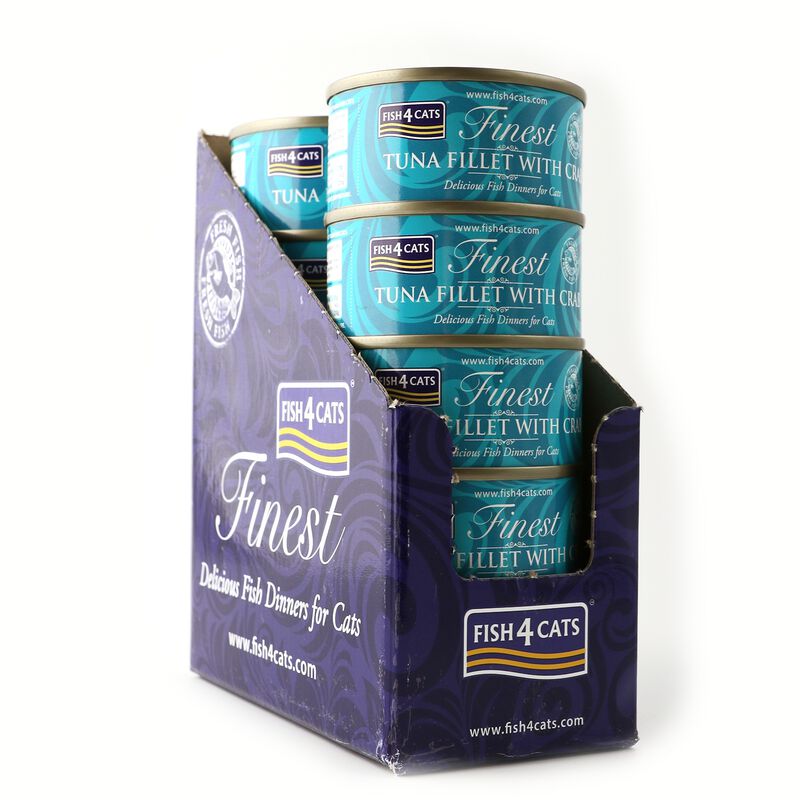 Fish4Cats Finest Cibo Umido per gatti Tonno e Granchio 70 gr