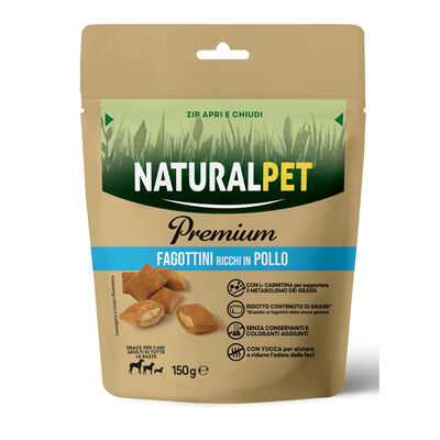 Naturalpet Premium Dog Adult Snack Fagottini ricchi in Pollo Low fat 150gr