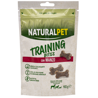 Naturalpet Training Bites Snack Dog Adult con manzo 90gr