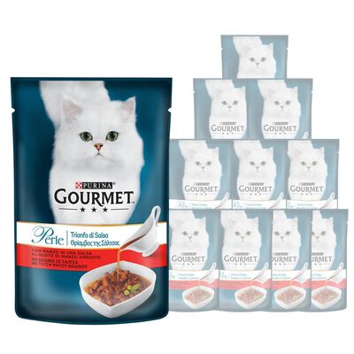 Gourmet Perle Cat Adult Trionfo di Salsa con Manzo 85 gr
