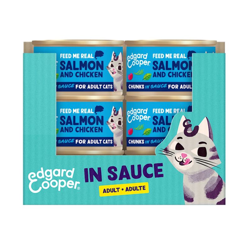Edgard & Cooper Cat Adult Bocconcini in Salsa Tacchino e Pollo 85 gr