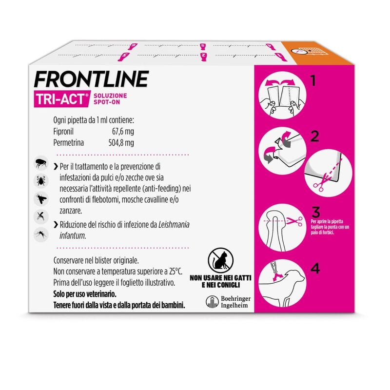 Frontline Tri-act antiparassitario cani 5-10 kg - 6 pipette