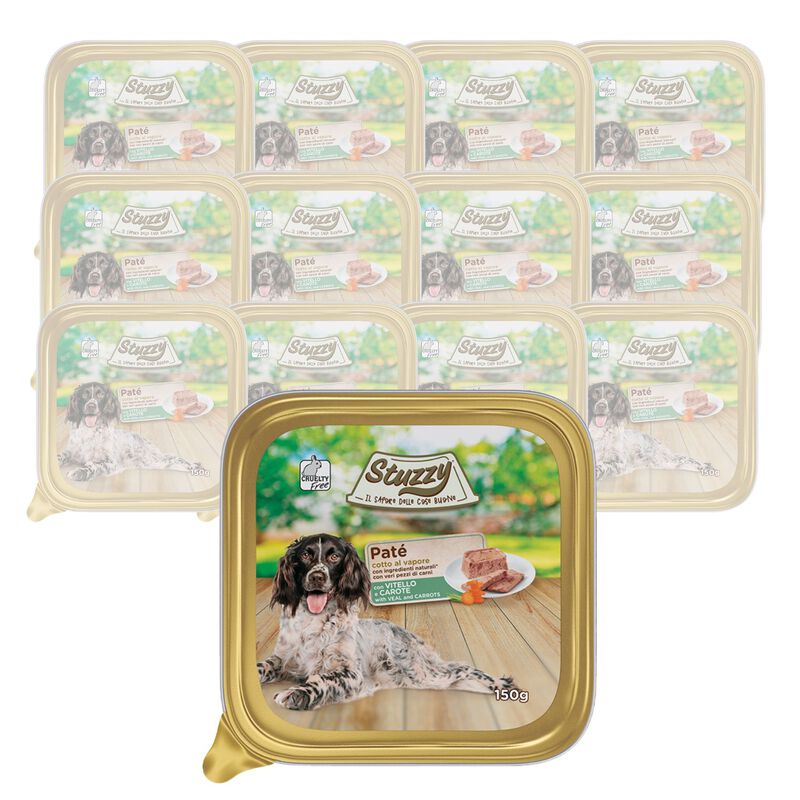 Stuzzy Dog Pat&eacute; con Vitello e Carote 150 gr