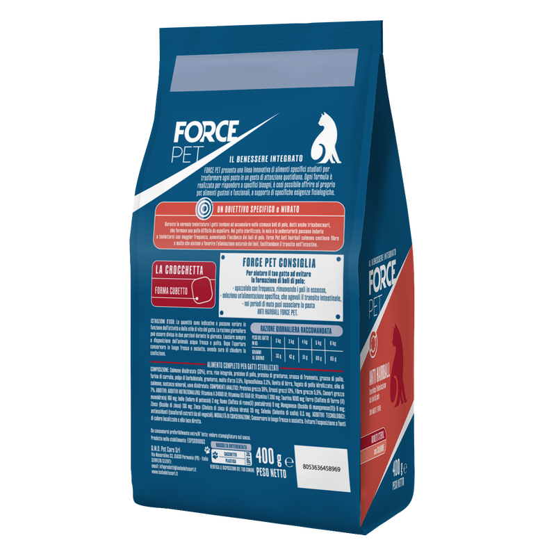 Forcepet Cat Adult Steril Antihairball con salmone 400gr
