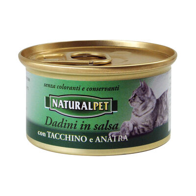 Naturalpet Cat Adult Dadini con Tacchino e Anatra 85 gr
