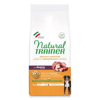 Natural Trainer Sensitive No Gluten Dog Medium&Maxi Adult con Anatra 12 kg