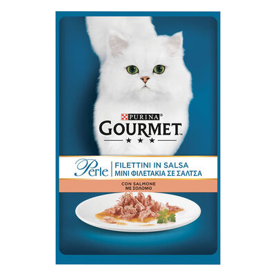 Gourmet Perle Cat Adult Filettini in Salsa con Salmone 85 gr