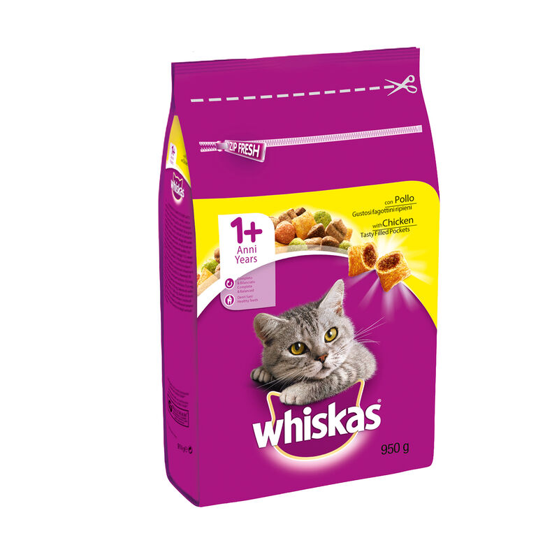 Whiskas Cat Adult 1+ Croccantini Pollo 950 gr