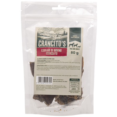 Crancito's Dog Adult Esofago di bovino essiccato 80gr