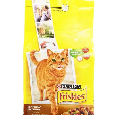 Friskies Cat Adult con un gustoso mix di Pollo e Tacchino e con Verdure 2 kg