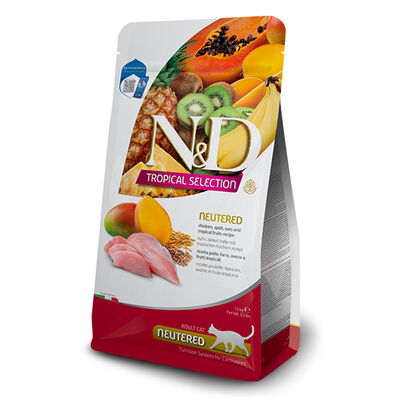 Farmina N&D Tropical Cat Adult Neutered Pollo e Frutti Tropicali 1,5 kg