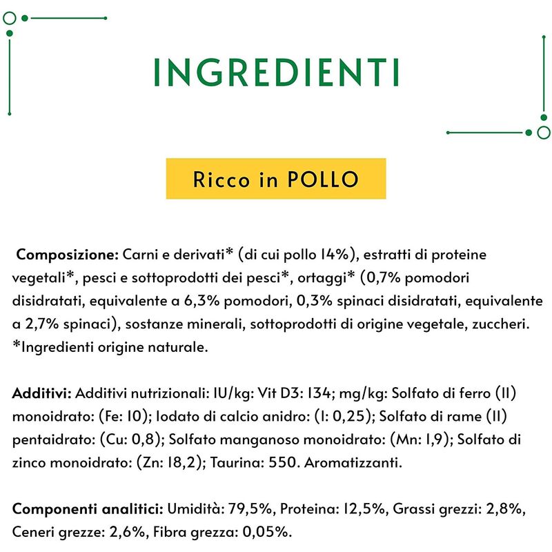 Gourmet Nature's Creations Cat Adult Ricco in Pollo con spinaci e pomodori 85 gr