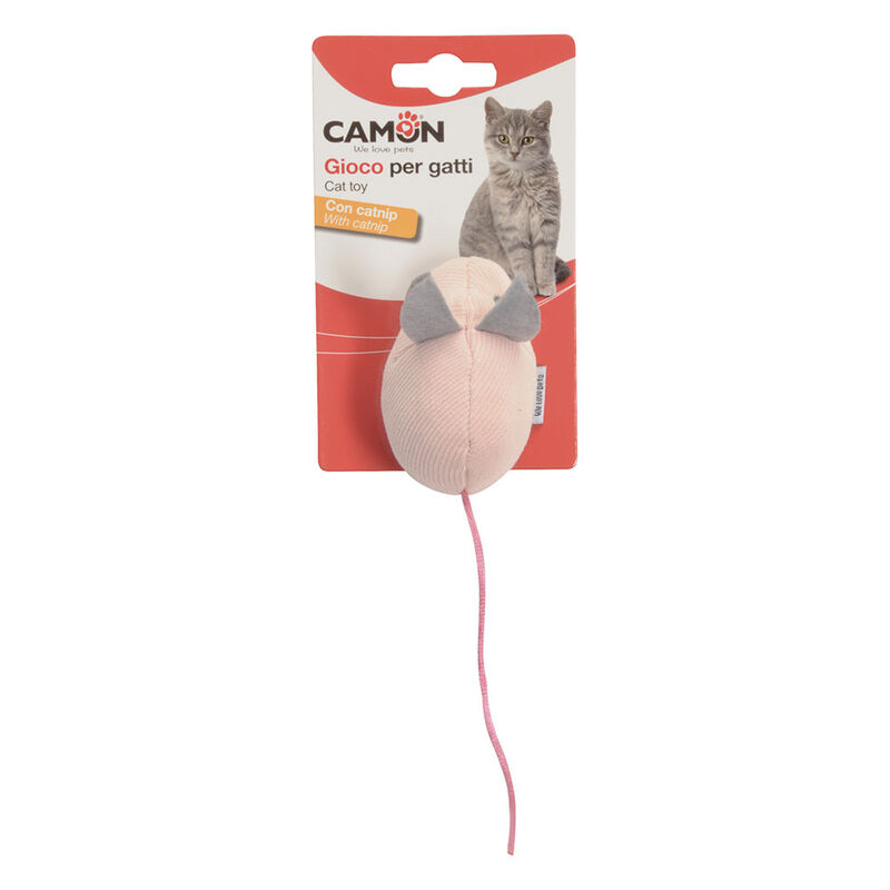 Camon Gioco Gatto Topino in tessuto 8 cm