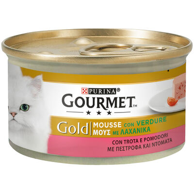 Gourmet Gold Cat Adult  Mousse con Trota e Deliziosi Pomodori 85 gr