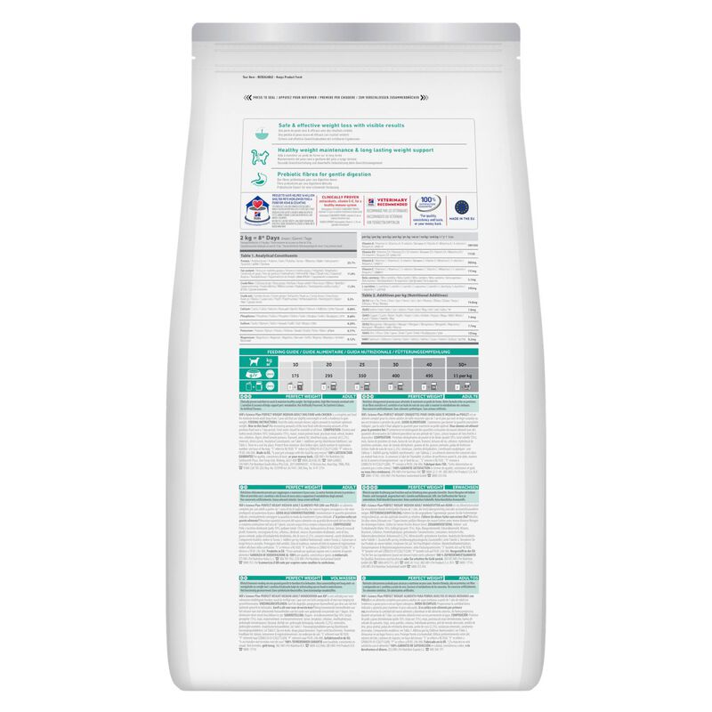 Hill's Science Plan Dog Perfect Weight Medium con Pollo 12 kg