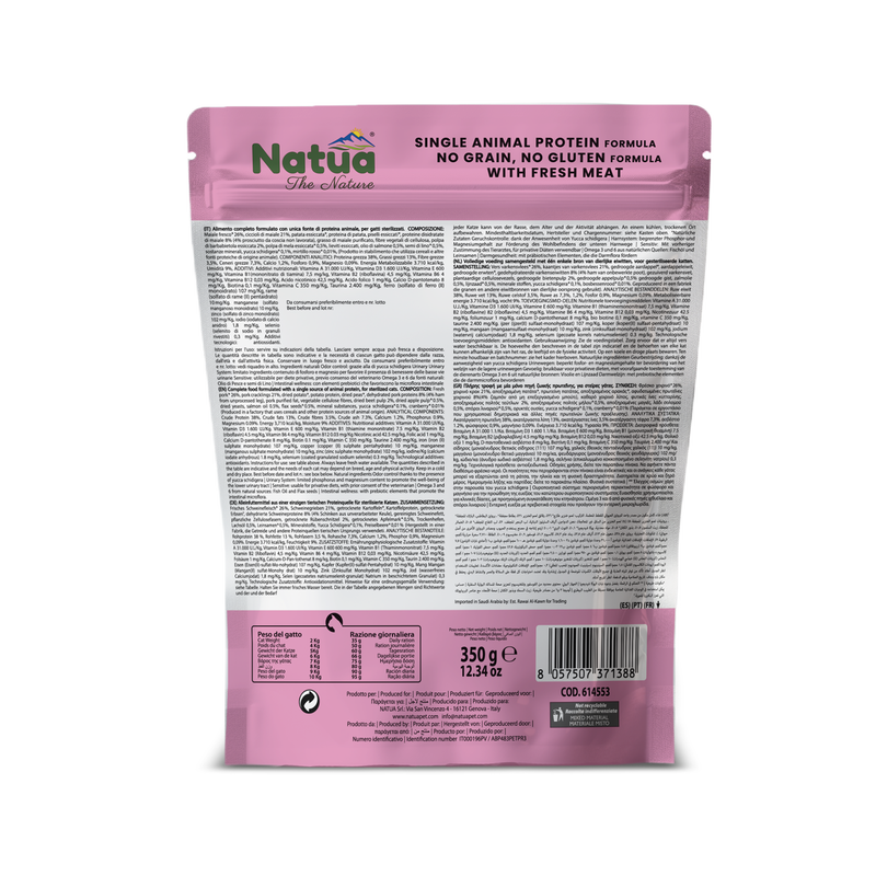 Natua Cat Steril Prosciutto 350gr