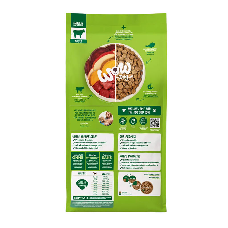 Wow Dog Adult Manzo con mela e barbabietola rossa 6kg