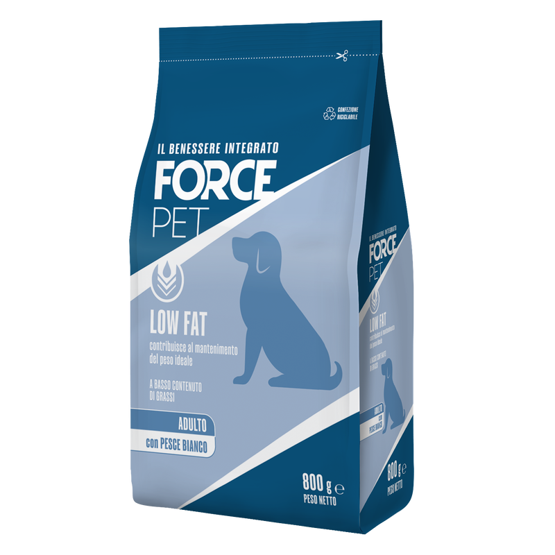 Forcepet Dog Adult Low Fat con pesce bianco 800gr
