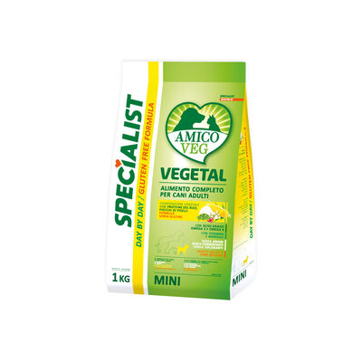 Amico Veg Dog Adult Mini - Alimento completo senza glutine per cani adulti di piccola taglia