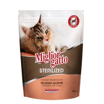 Migliorgatto Cat Sterilized con Delizioso Salmone 800 gr