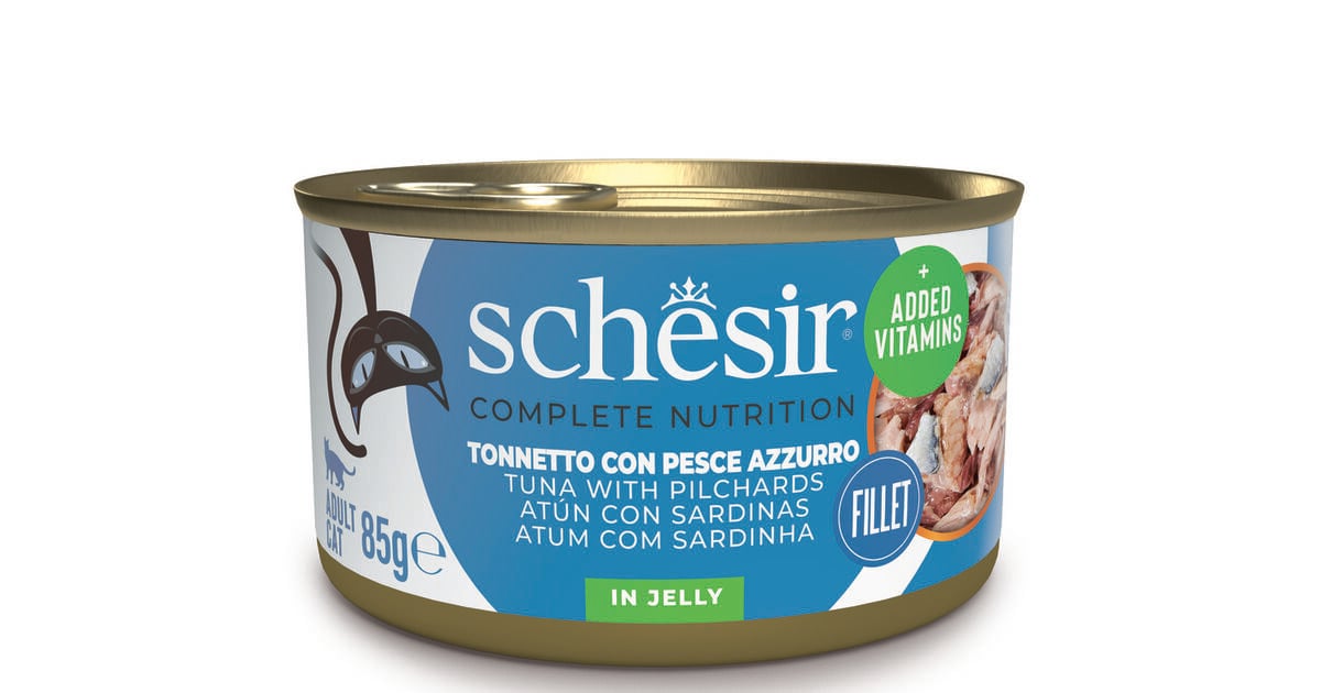 Cibo Umido Per Gatti Schesir - Tonnetto Con Pesce Azzurro In Gelatina, 6 Lattine Da 140g
