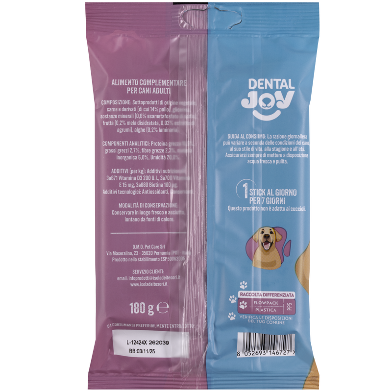 DentalJoy Dog Adult Medium&Large Snack No Grain 7 pz