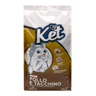 Ket Cat Adult Sterililised All breeds Pollo e Tacchino 10 kg