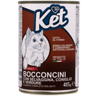 Ket Adult All breeds Bocconcini Selvaggina e Coniglio 415 gr