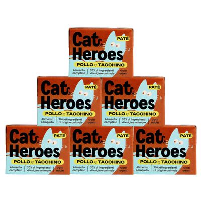 Cat Heroes Pat&eacute; Pollo e tacchino 95gr