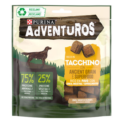 Adventuros Snack Dog Adult Ancient Grain&Superfood Tacchino 120 gr