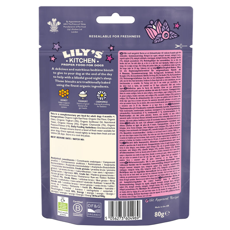 Lily's Kitchen Bedtime Biscuits Dog Treats 100 gr
