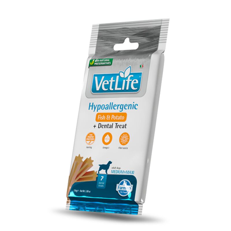 Farmina Vetlife Dog Adult Medium&Maxi Snack Hypoallergenic Fish & Potato 100 gr