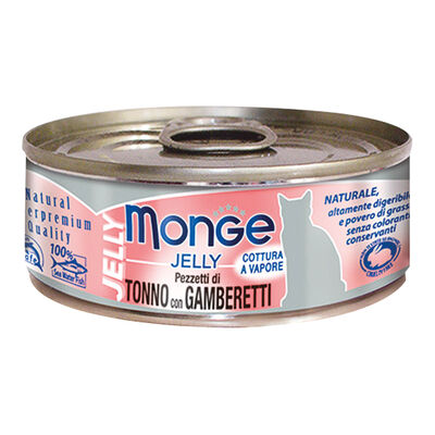 Monge Jelly Cat Adult Pezzetti di Tonno con Gamberi 80 gr