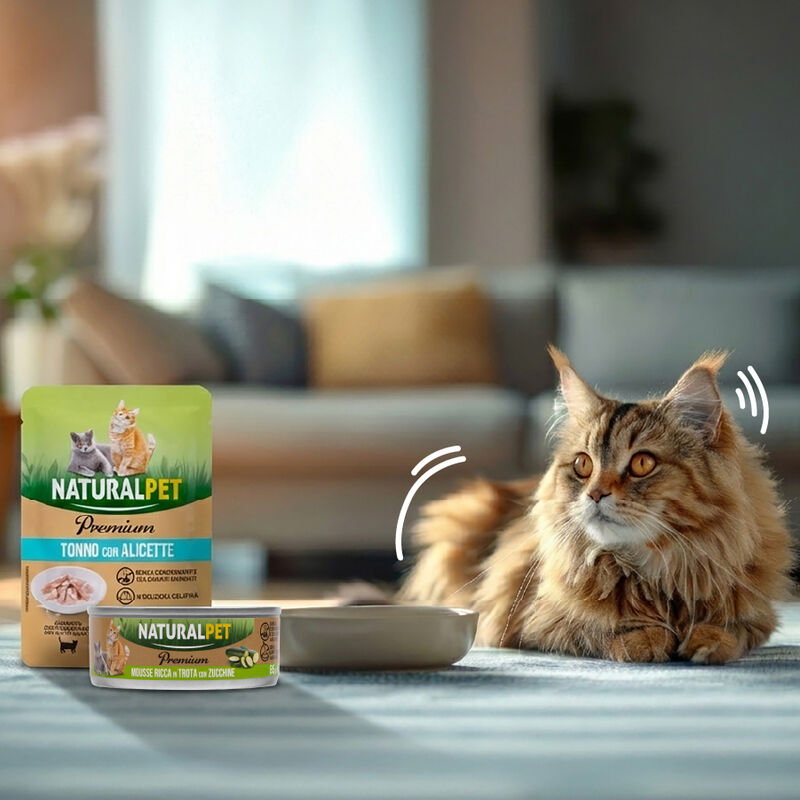 Naturalpet Premium Cat Mousse al Pesce bianco con patate 85gr