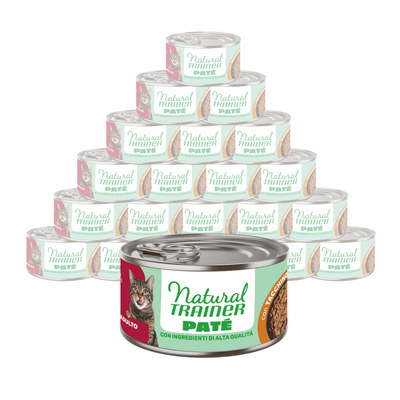 Natural Trainer Pat&eacute; con Tacchino per Gatti Adulti 85gr