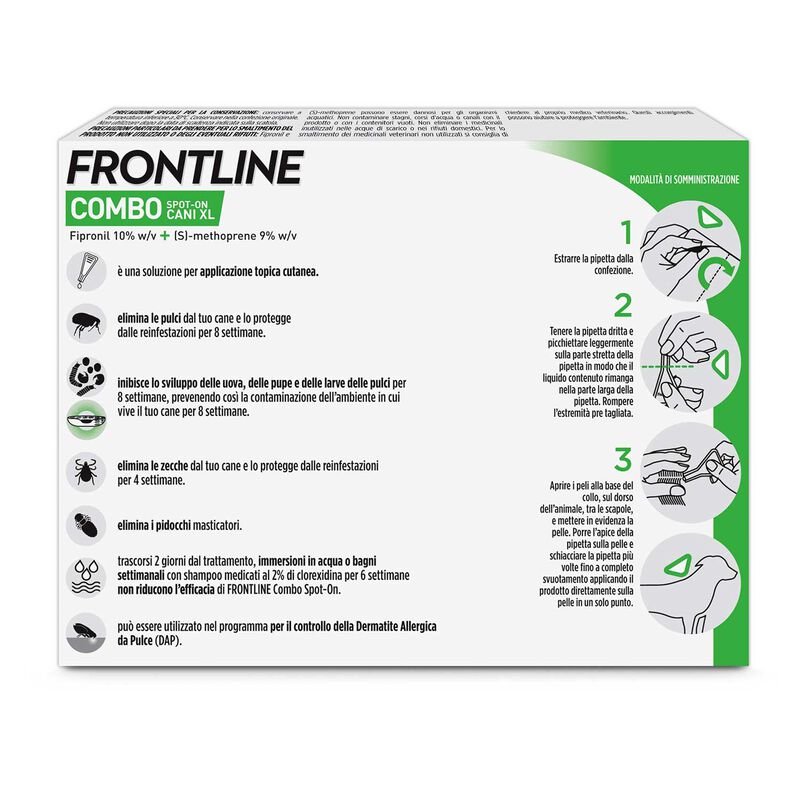 Frontline Combo Spot-On cane superiore a 40 kg 3 pipette