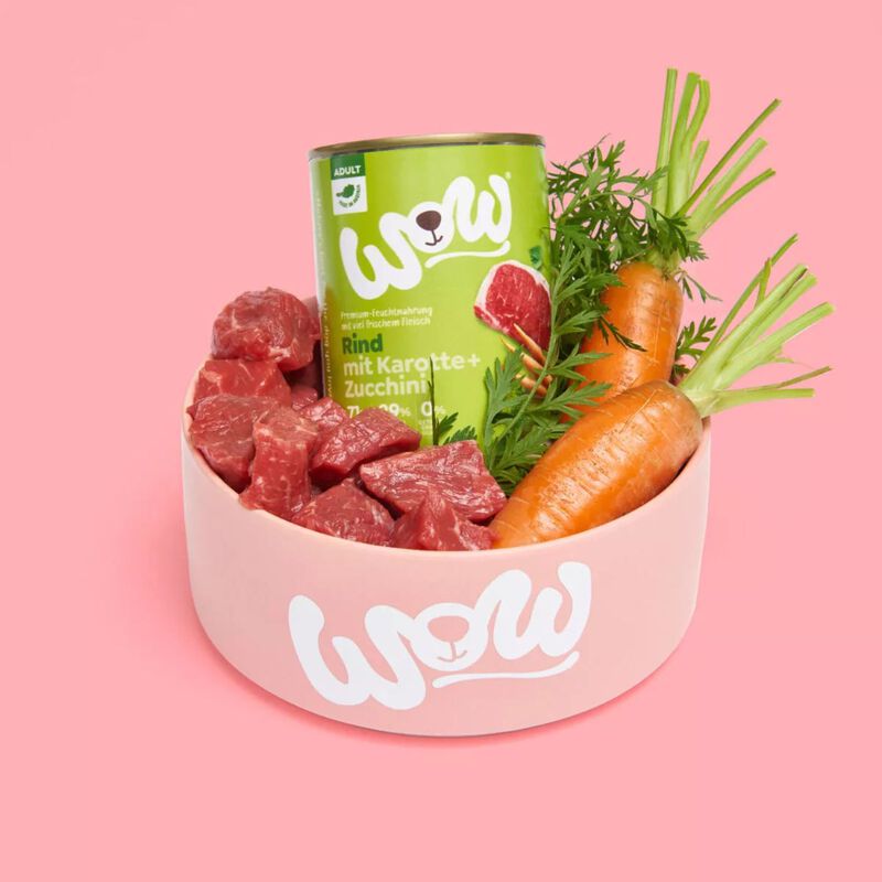 Wow Dog Adult Manzo con Carote e Zucchine 800 gr