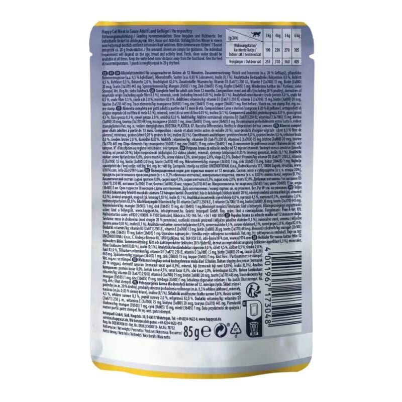 Happy Cat Culinary Pollame in Salsa 85 gr