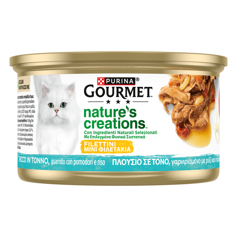 Gourmet Nature's Creations Cat Adult Ricco in Tonno con pomodori e riso 85 gr