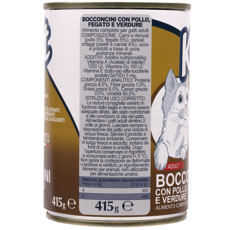 Ket Adult All breeds Bocconcini Pollo e Fegato 415 gr