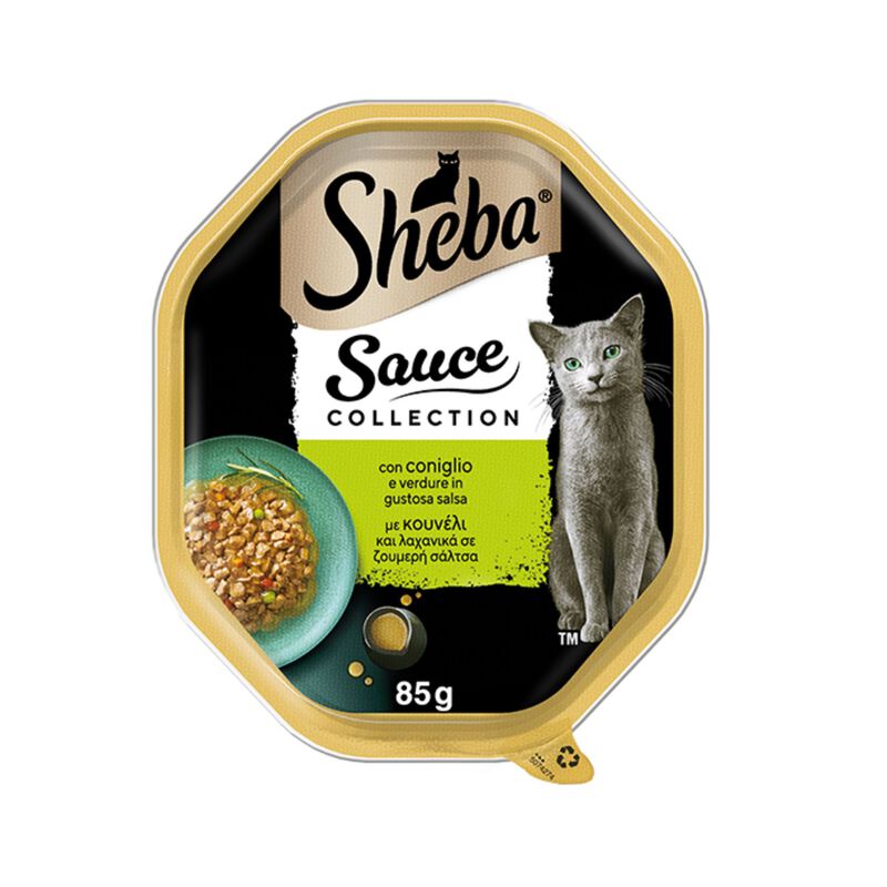 Sheba Cat Sauce Collection con Coniglio e verdure in salsa 85gr