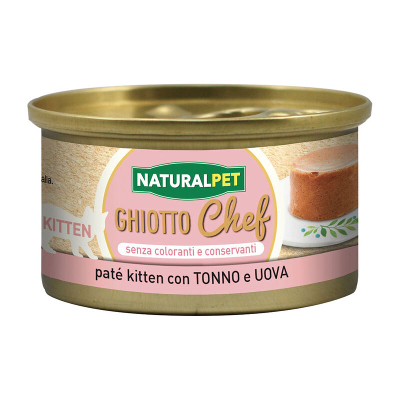 Naturalpet Ghiotto Chef paté kitten con Tonno e Uova 80gr