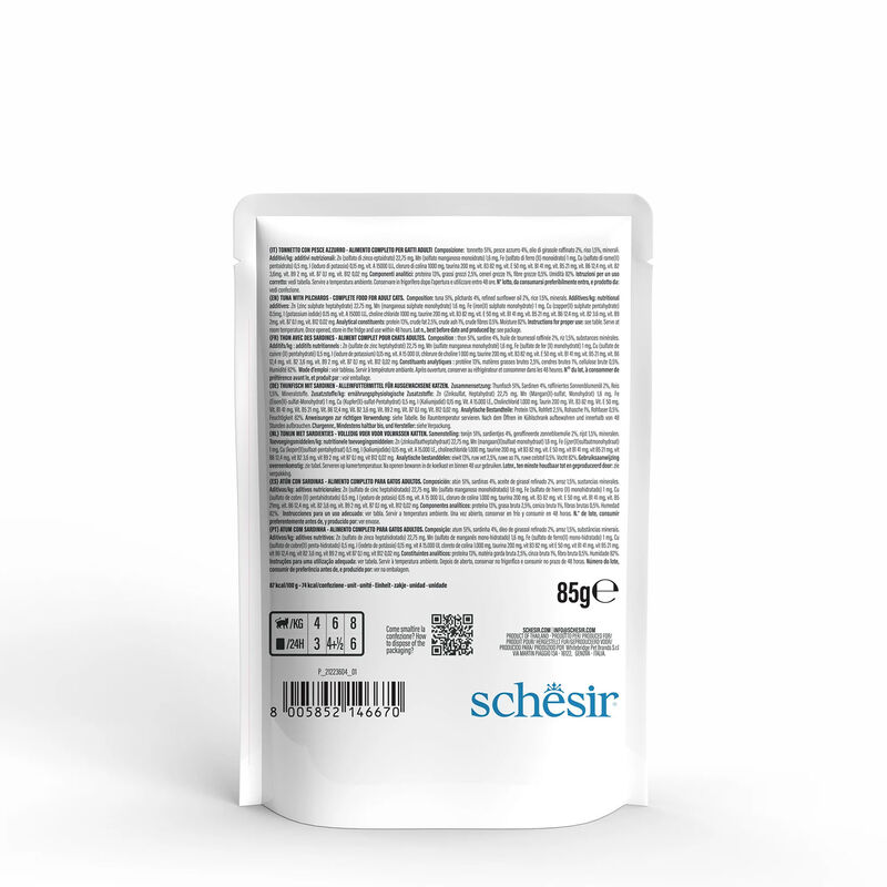 Schesir Cat Tonnetto con Pesce Azzurro in jelly 85 gr