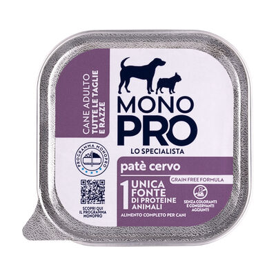 Monopro Dog Adult All breeds Patè Cervo 150 gr