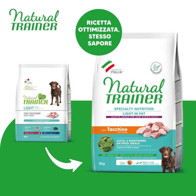 Natural Trainer Dog Ideal Weight Medium & Maxi Adult con Carni bianche 3 kg